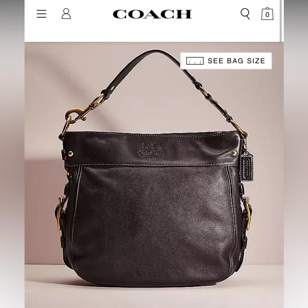 Vintage Authentic Coach Women's Leather Large Zoe Shoulder Bag